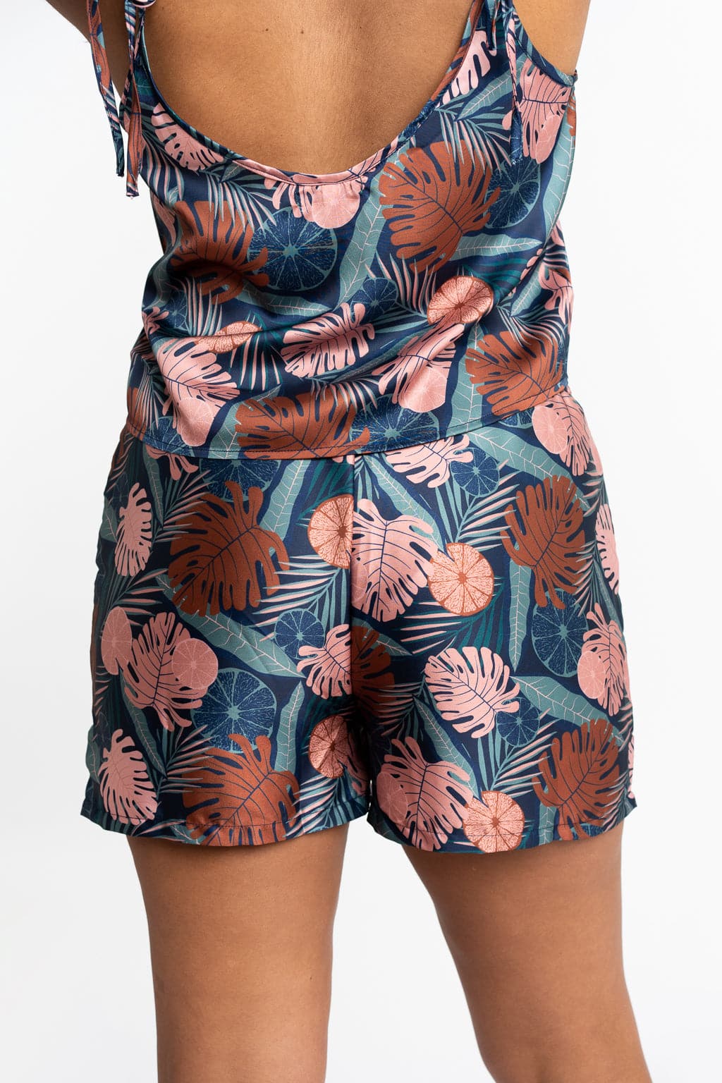 Recycled Polyester Lucia Silky Printed Lounge Shorts GyalBashy