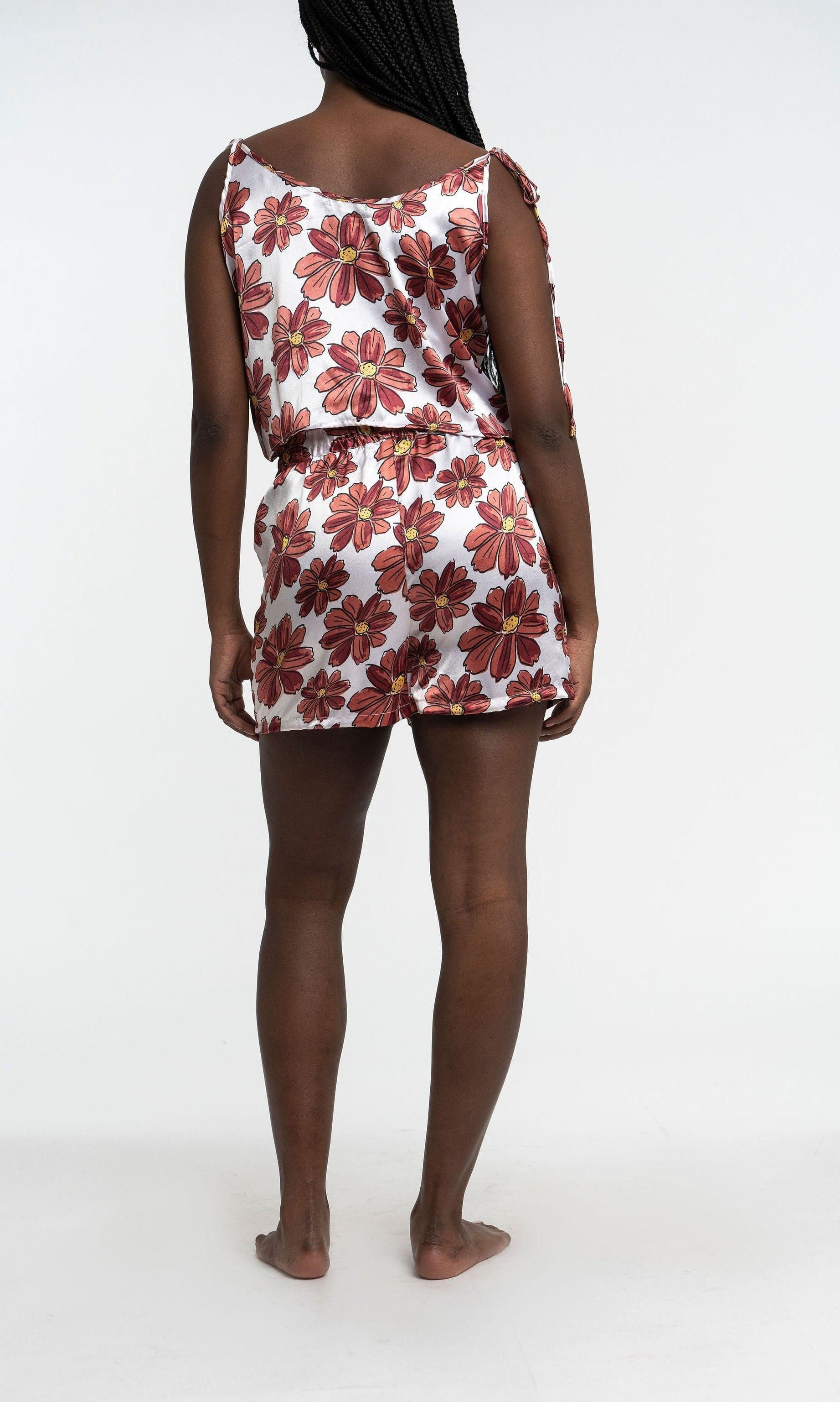 Recycled Polyester Lucia Silky Printed Lounge Shorts GyalBashy