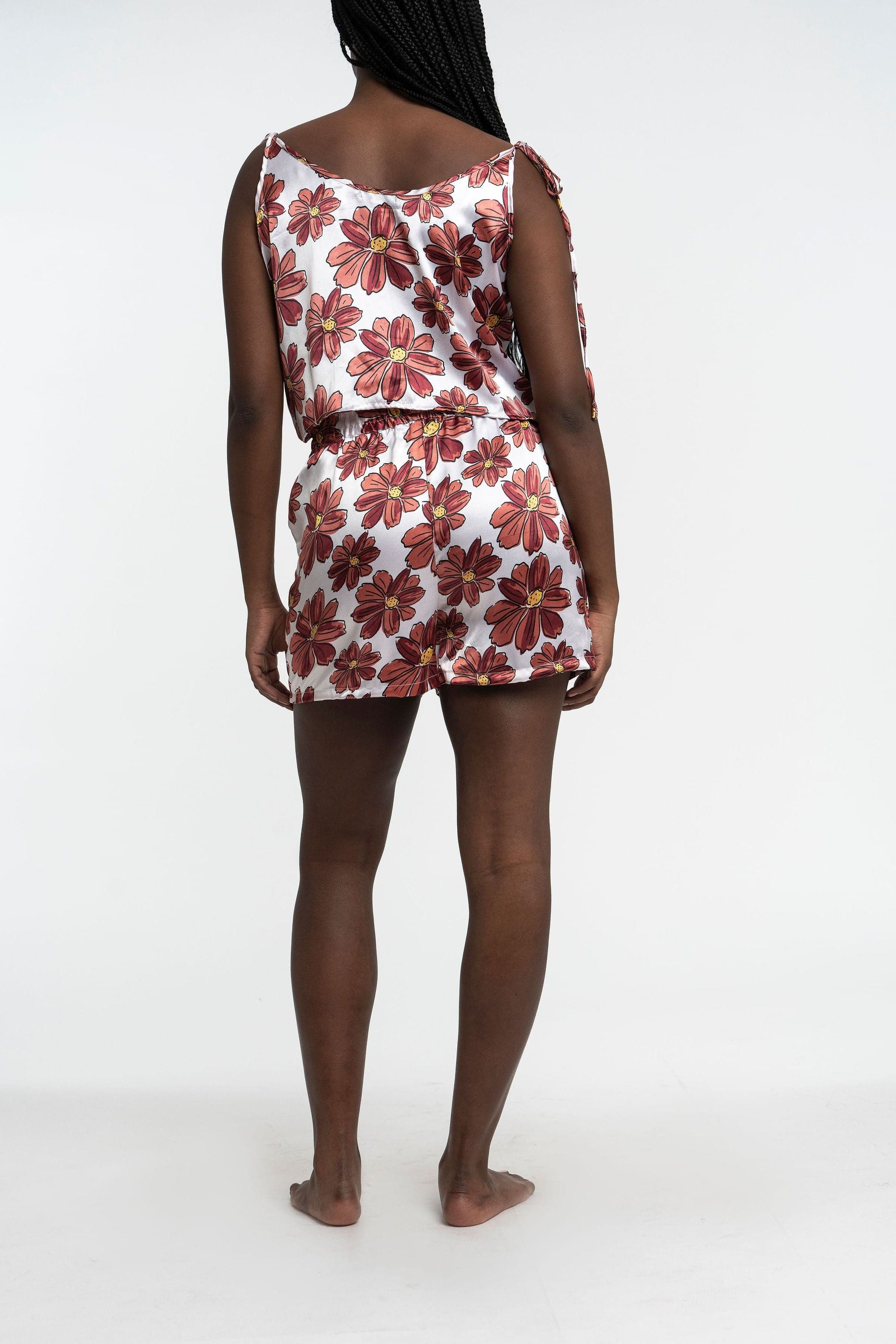 Recycled Polyester Lucia Silky Printed Lounge Shorts GyalBashy