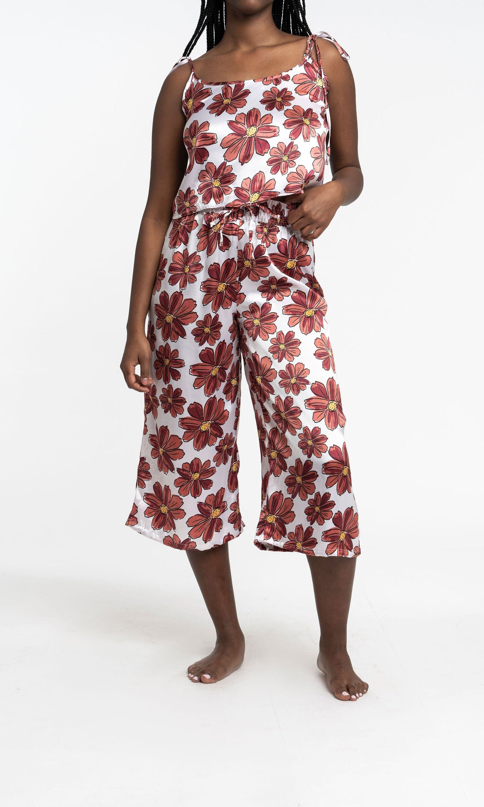 Recycled Polyester Sierra Printed Silky Lounge Pants GyalBashy
