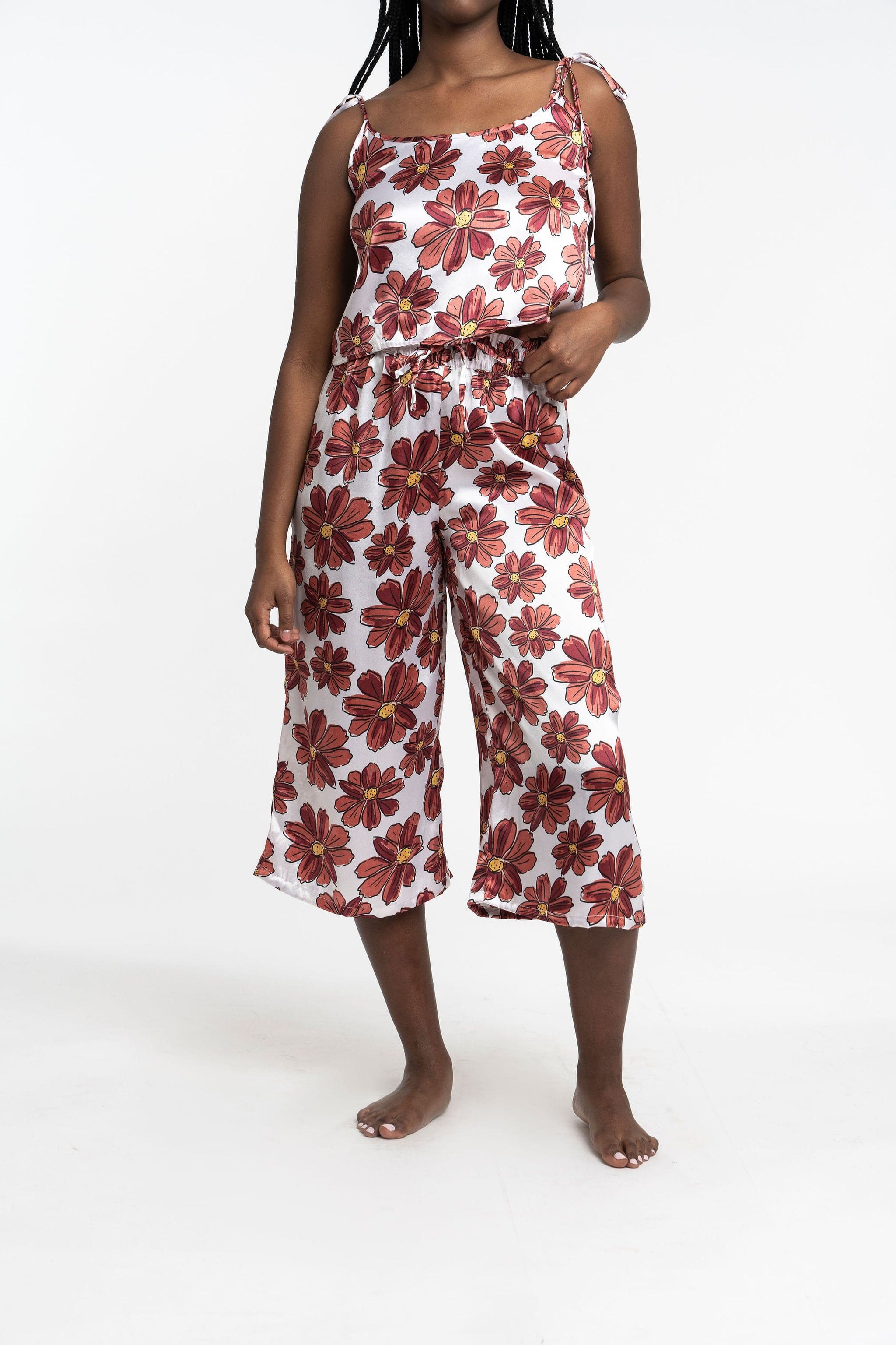 Recycled Polyester Sierra Printed Silky Lounge Pants GyalBashy