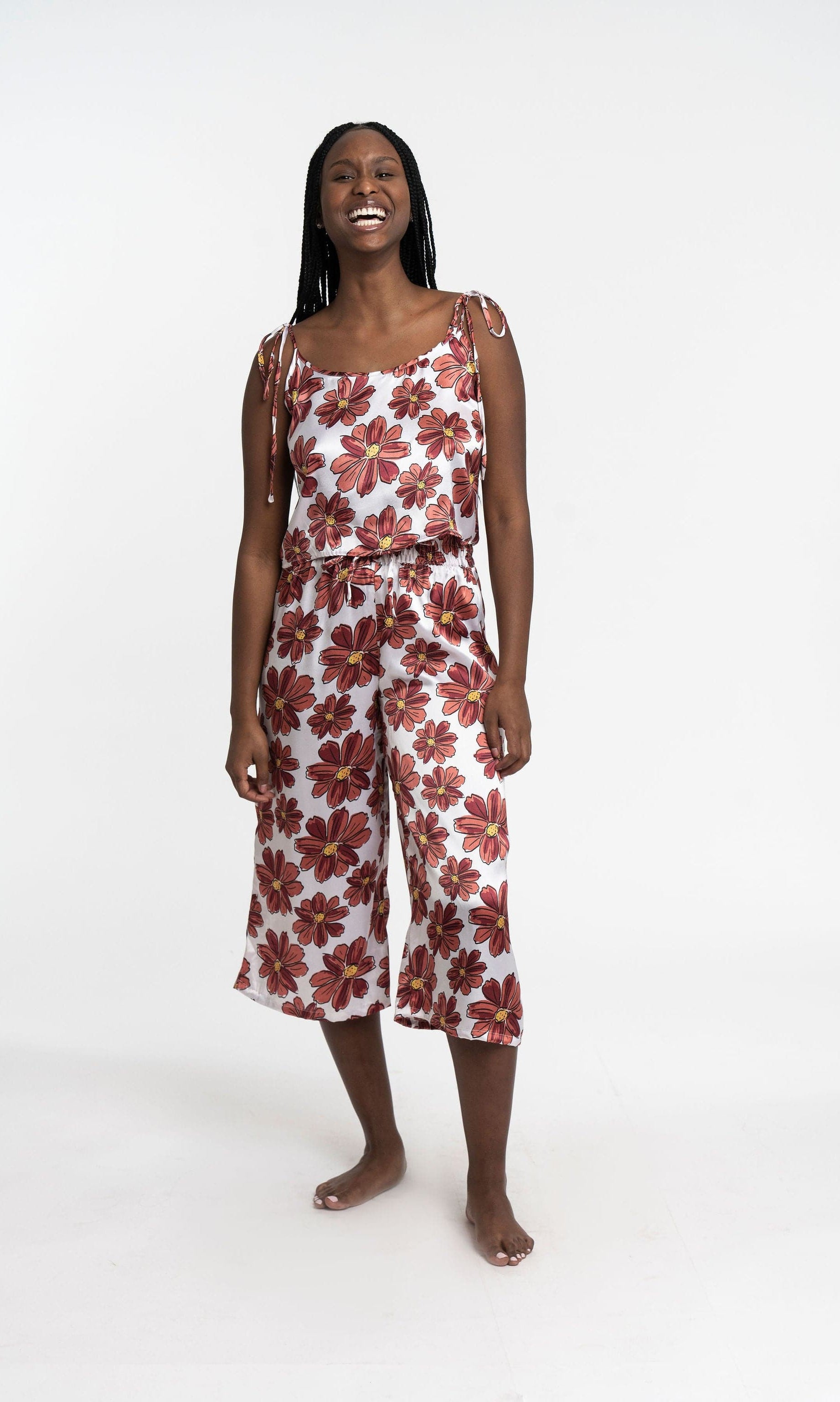 Recycled Polyester Sierra Printed Silky Lounge Pants GyalBashy