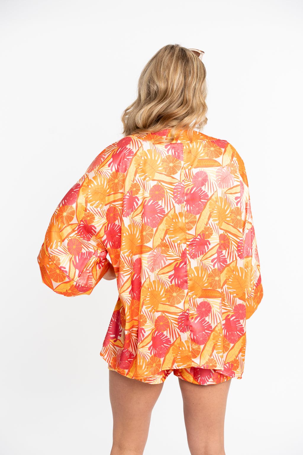 Recycled Polyester Victoria Silky Printed Ruana GyalBashy