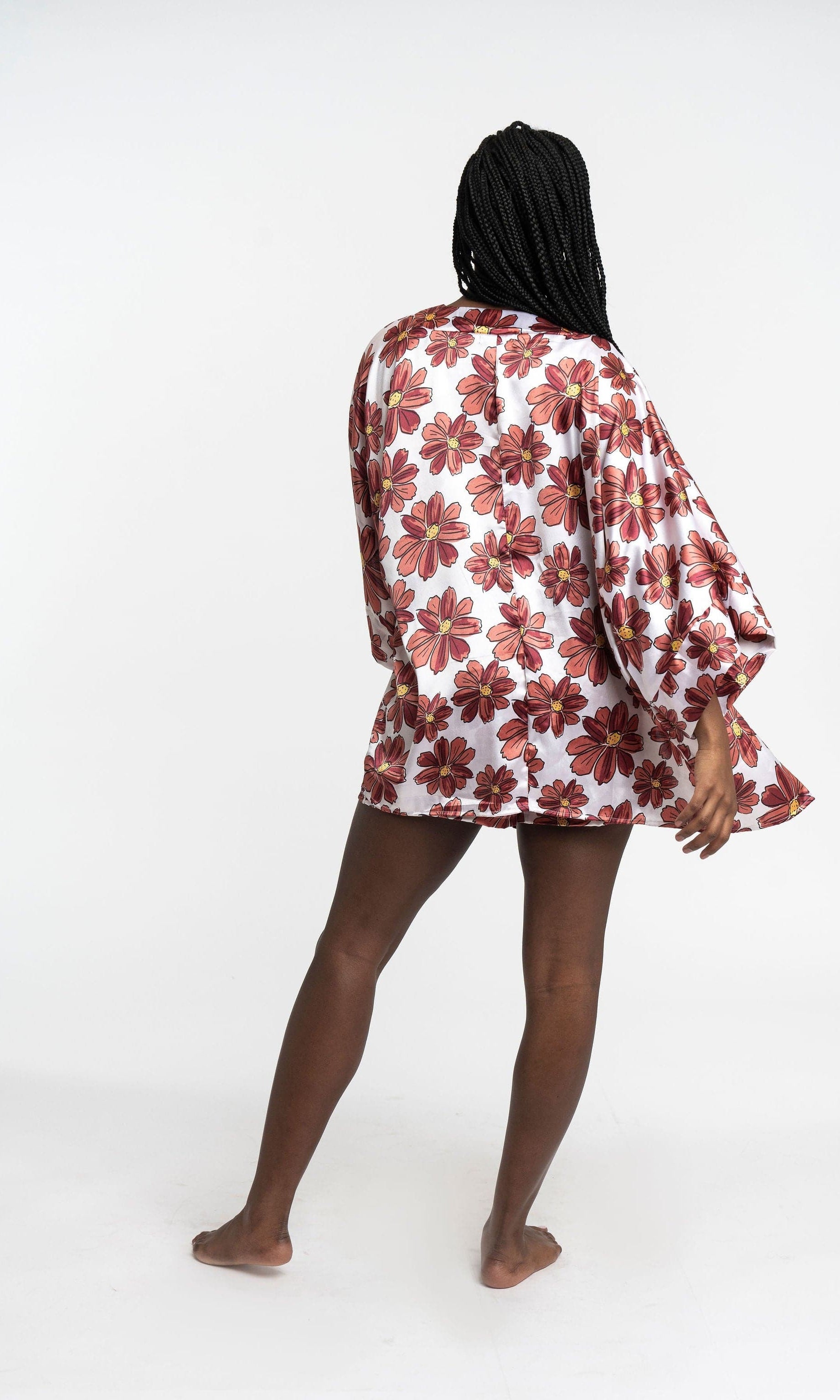 Recycled Polyester Victoria Silky Printed Ruana GyalBashy