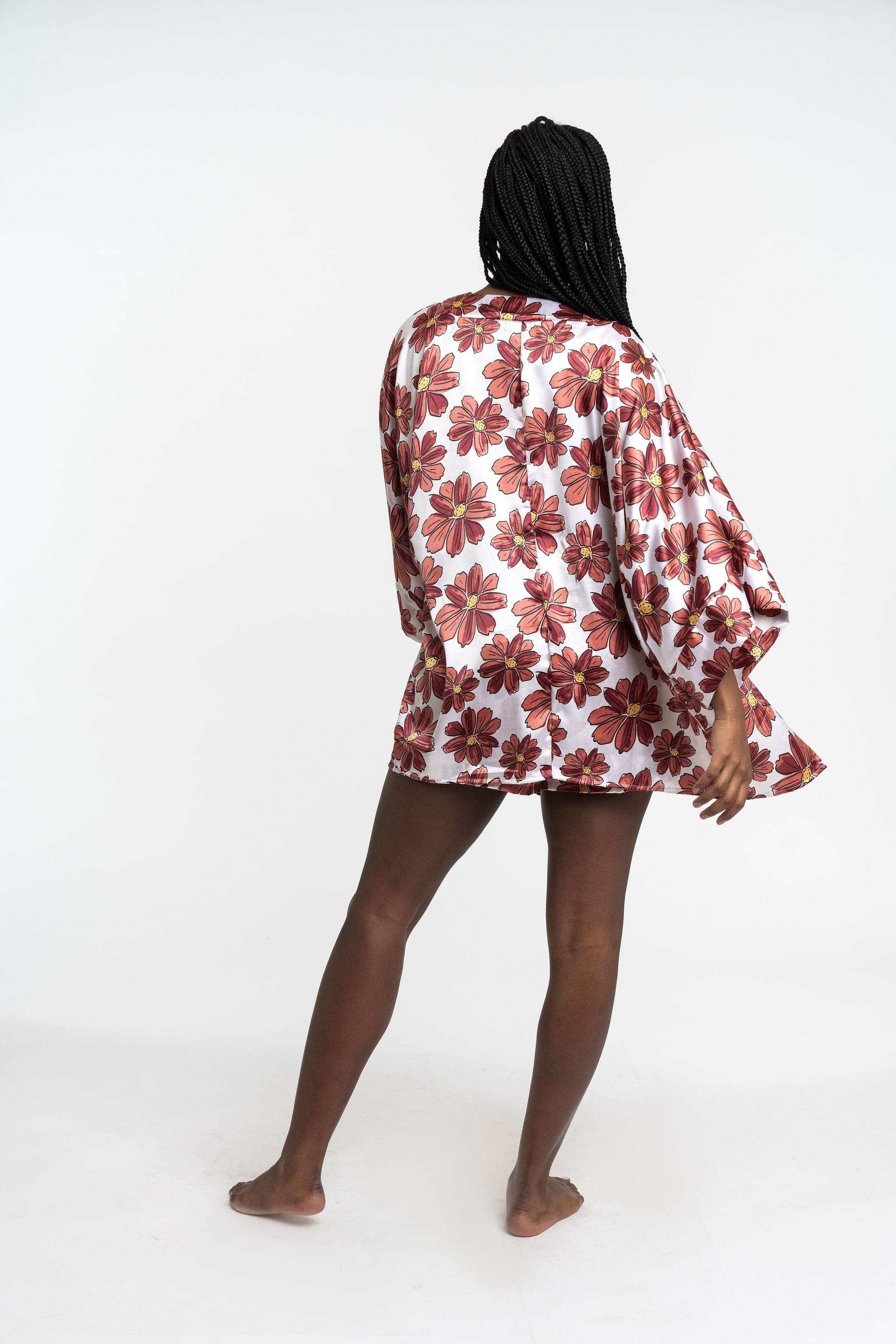 Recycled Polyester Victoria Silky Printed Ruana GyalBashy