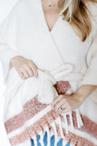 Striped Belted Ruana With Fringe GyalBashy