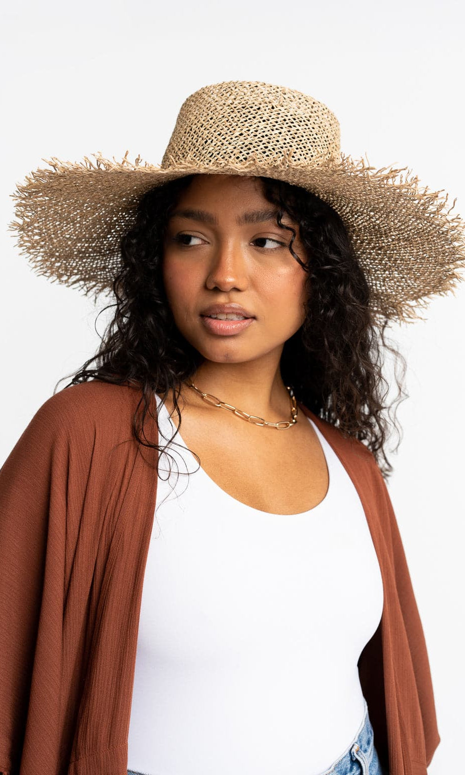 Woven Natural Seagrass Marina Oversized Beach Hat GyalBashy