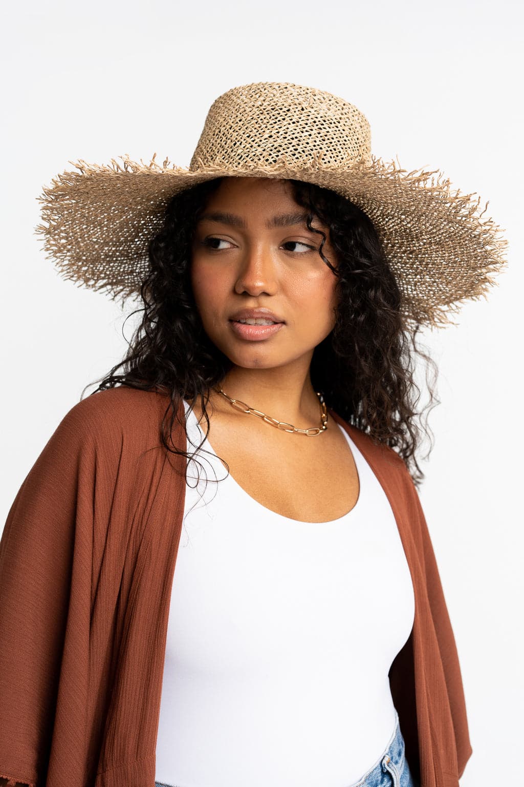 Woven Natural Seagrass Marina Oversized Beach Hat GyalBashy