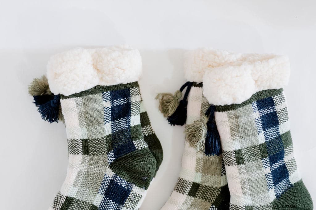 Youth Knit Slipper Socks With Sherpa Lining GyalBashy