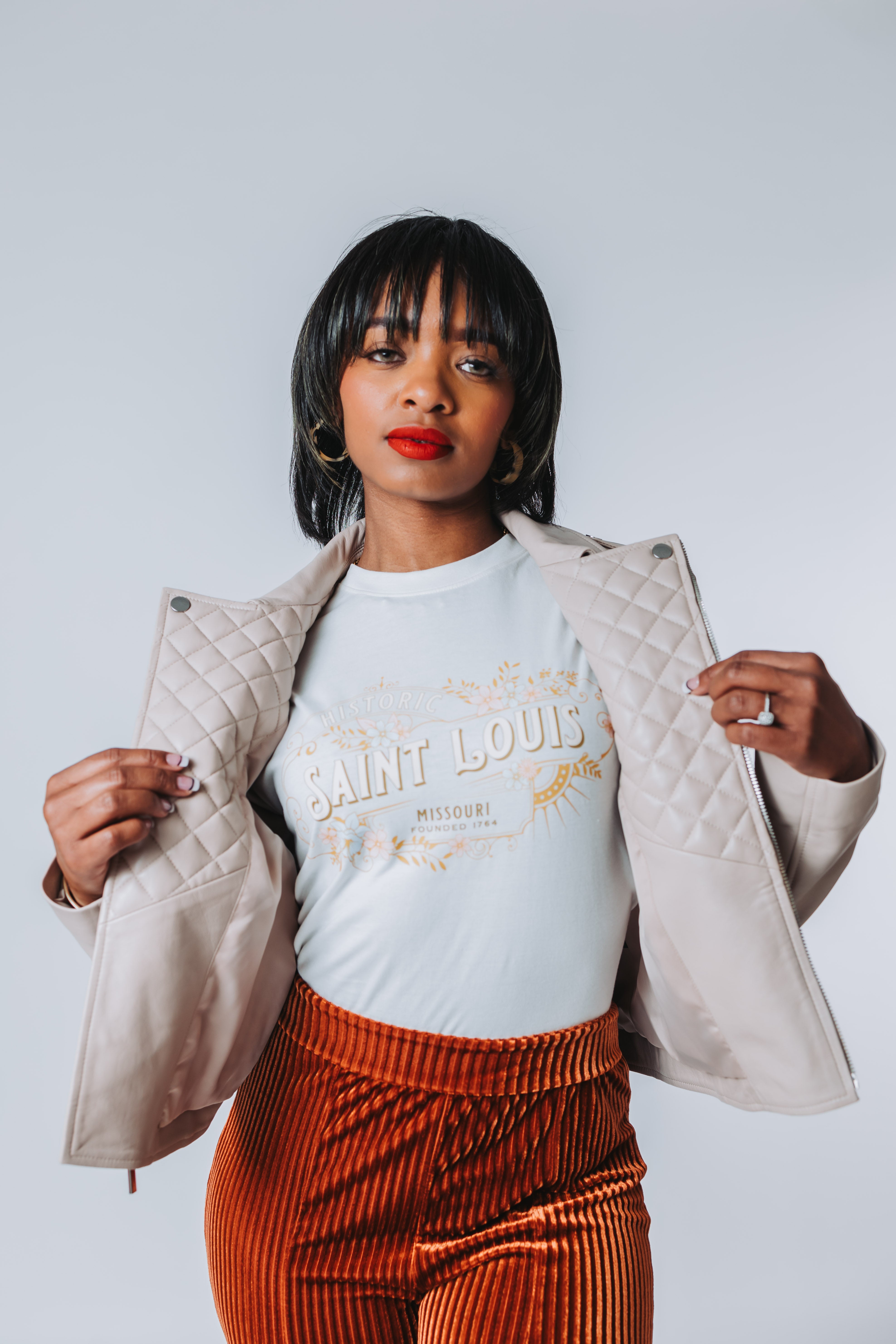 Vintage Charm Saint Louis Tee GyalBashy Vintage Charm Saint Louis Tee GyalBashy