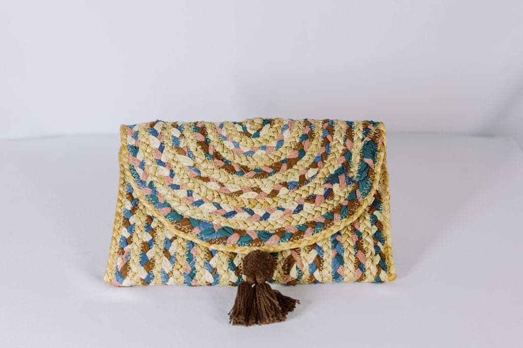 Natural Jute Dominica Recycled Braided Clutch GyalBashy